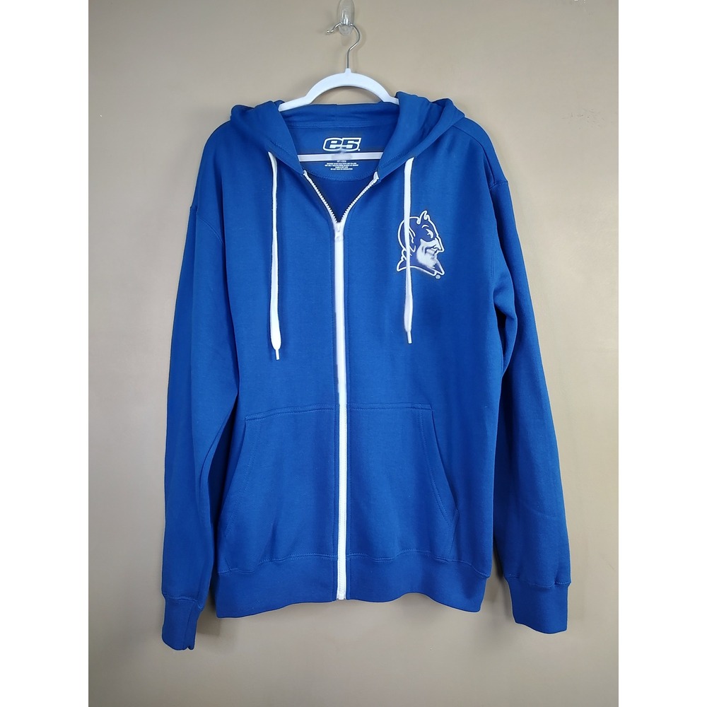 E5 Duke Blue Devils Mens Small Blue Full Zip Hoodie NCAA College Sweatshirt